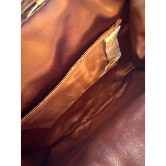 Vintage A La Reine Des Fees Paris Clutch Purse Tapestry Dance Scene Enamel Clasp - Picture 5 of 6